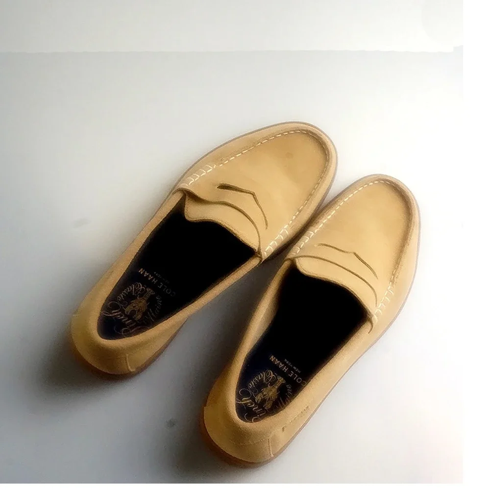 Cole Haan Pinch Classic Tan Nubuck Suede Penny Loafers Men 9 C27941 Casual